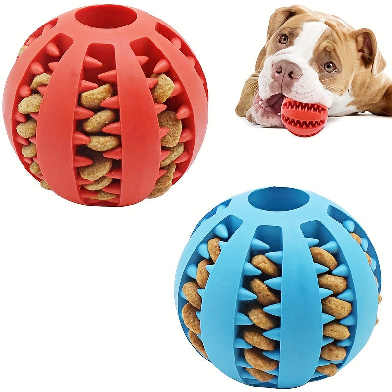 [Interactive Toy] Interactive Dog Ball Toy | 1pc | Durable Plastic | Treat Dispenser, Chew & Tooth Cleaning | Fun and Healthy Play for Puppies and Dogs | All Breeds | Cartoon Design | Functional Pet Accessory