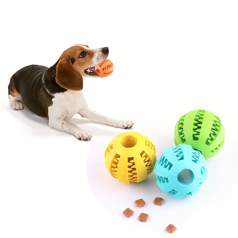 [Interactive Toy] Interactive Dog Ball Toy | 1pc | Durable Plastic | Treat Dispenser, Chew & Tooth Cleaning | Fun and Healthy Play for Puppies and Dogs | All Breeds | Cartoon Design | Functional Pet Accessory