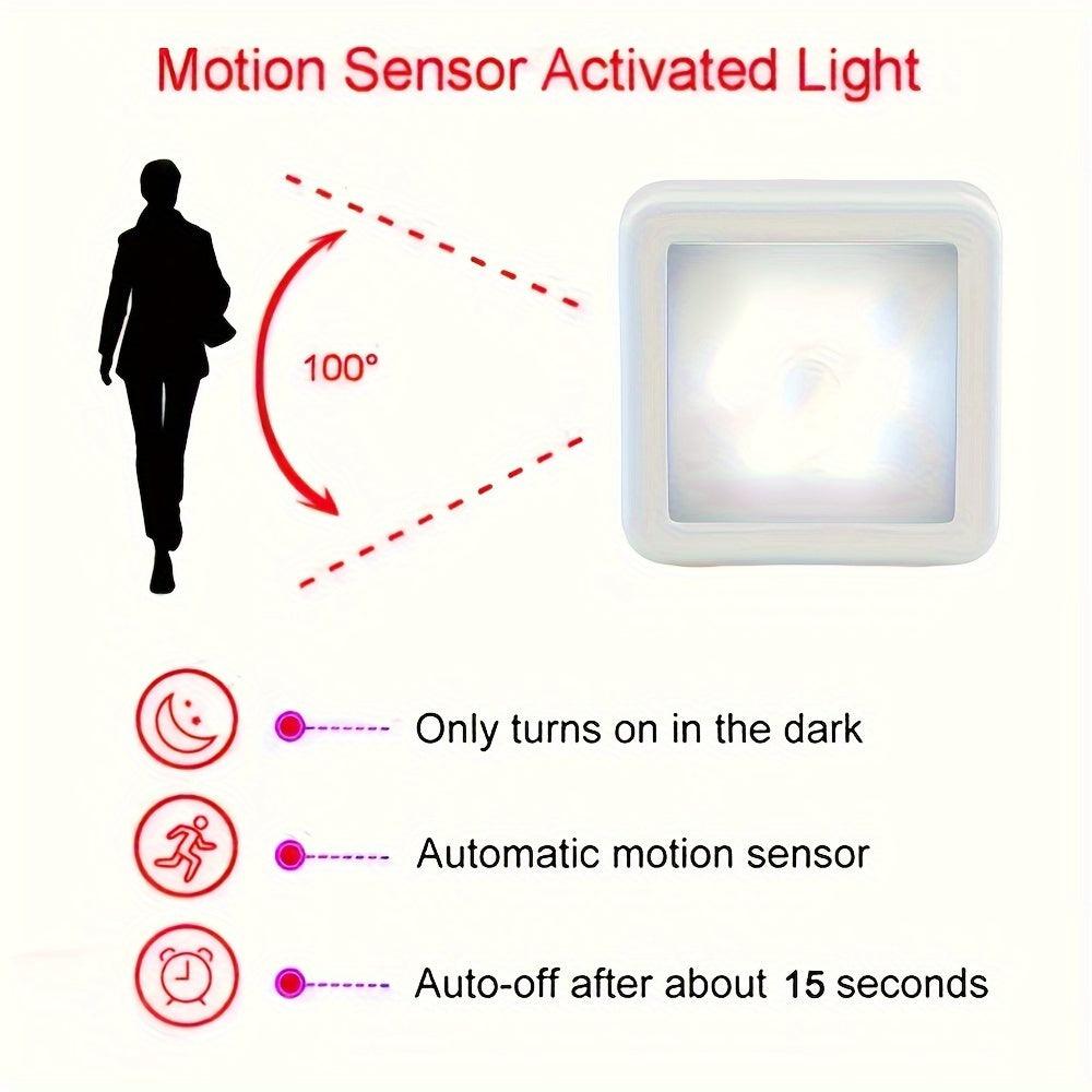 LED Motion Sensor Night Light for Bedroom, Bathroom, Hallway - Battery-Operated, Intelligent PIR Induction, Wireless LED Lights, No Battery Included - Your Gift Ideas