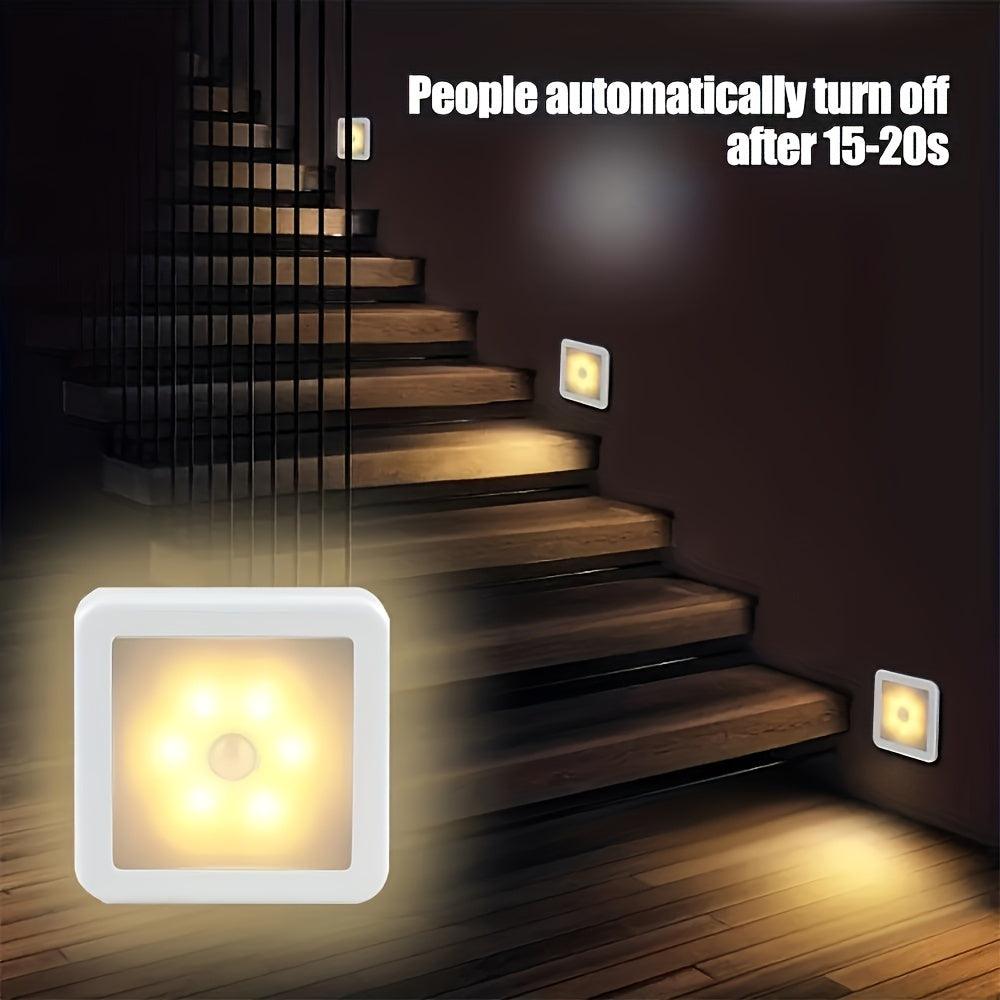 LED Motion Sensor Night Light for Bedroom, Bathroom, Hallway - Battery-Operated, Intelligent PIR Induction, Wireless LED Lights, No Battery Included - Your Gift Ideas