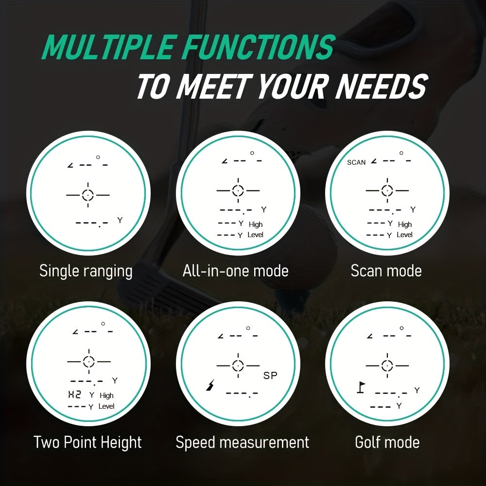 Halloween Golf Hunting Laser Rangefinder, Full-featured Version For Golf And Hunting Archery, With Slope Compensation And Angle Switch, Flagpole Lock And Vibration
