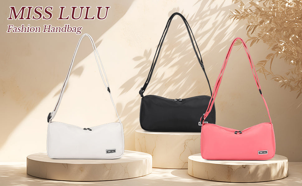 Miss Lulu Classic Crossbody Bag for Women - Stylish & Roomy Shoulder Bag, Unisex Fanny Pack Hobo Purse, Lightweight & Durable, P
