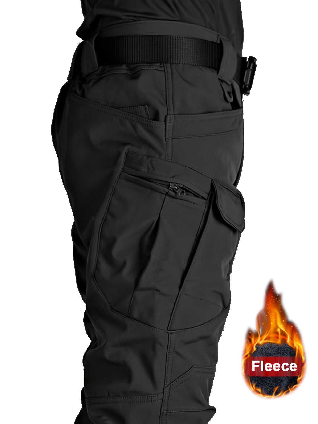 Warm & Cozy Thermal Cargo Overalls - Stretchy, Multi-Pocket Design for Men - Perfect for Winter Outdoor Adventures, Hiking, Camping, and More