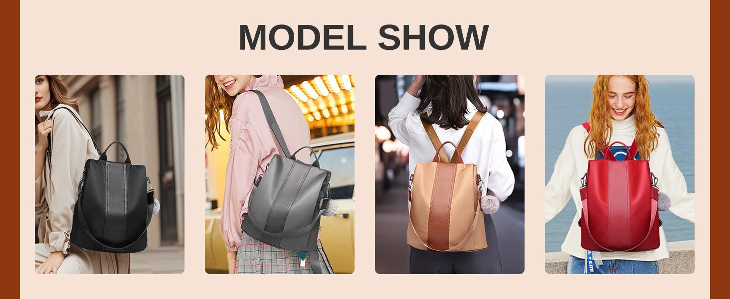 Miss Lulu Small Backpack Womens Anti Theft Nylon Rucksack Bag for Women Ladies Grils Travel