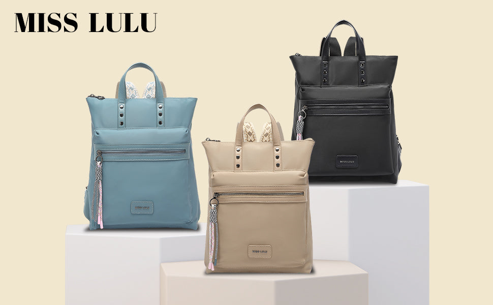 Miss Lulu Women Frauen Mode-Rucksack Backpack, L28W8H35cm