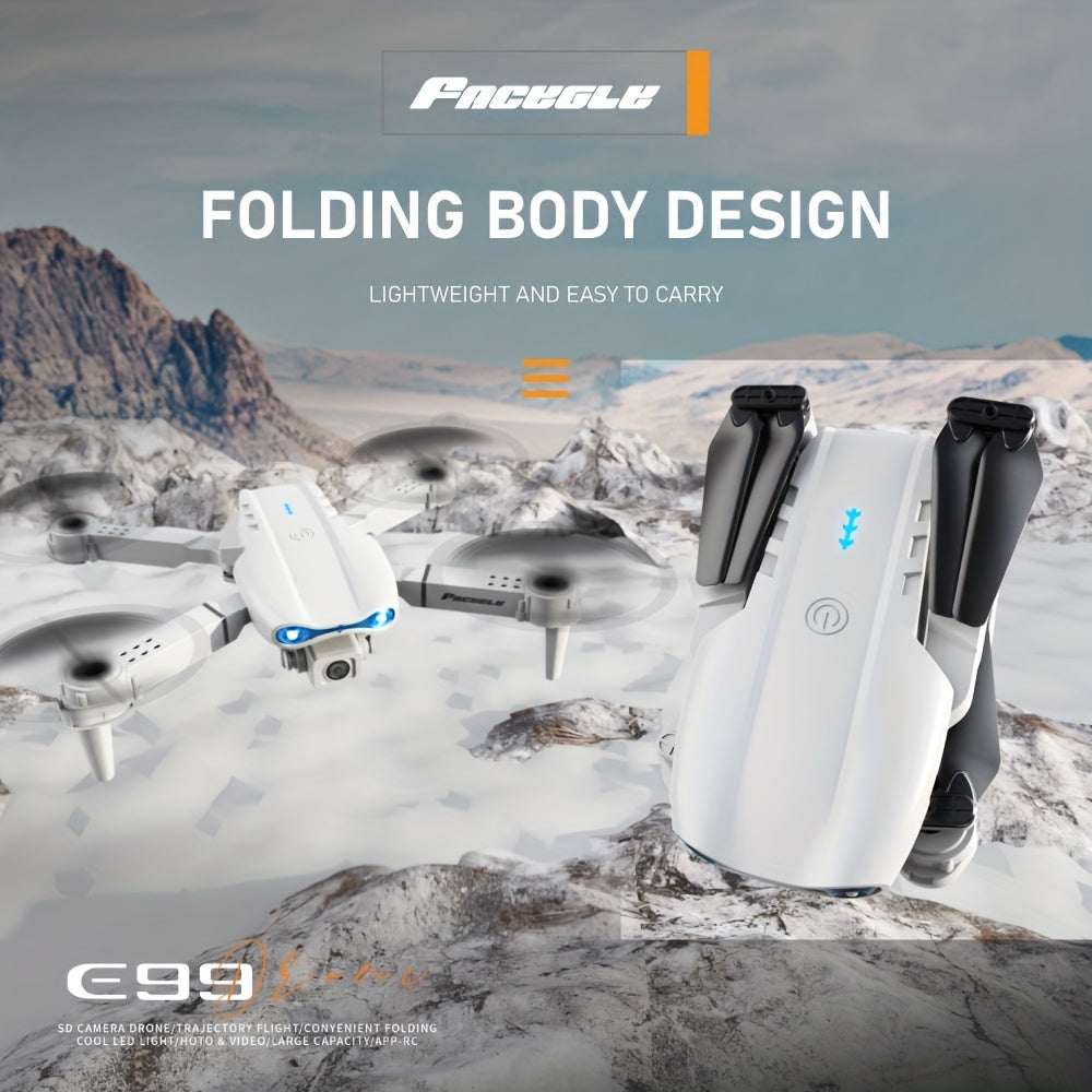 FACEGLE E99 Dual Camera Drone with Dual Batteries - WiFi Enabled, Foldable Remote Control, Perfect for Beginners & Gifts, Indoor/Outdoor Use