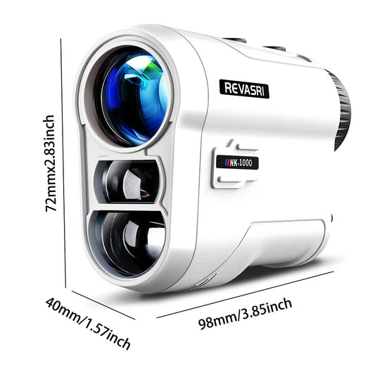 REVASRI Golf Rangefinder With Slope And Pin Lock Vibration, External Slope Switch For Golf Tournament Legal, Rangefinders With Rechargeable Battery 1000YDS Laser Range Finder