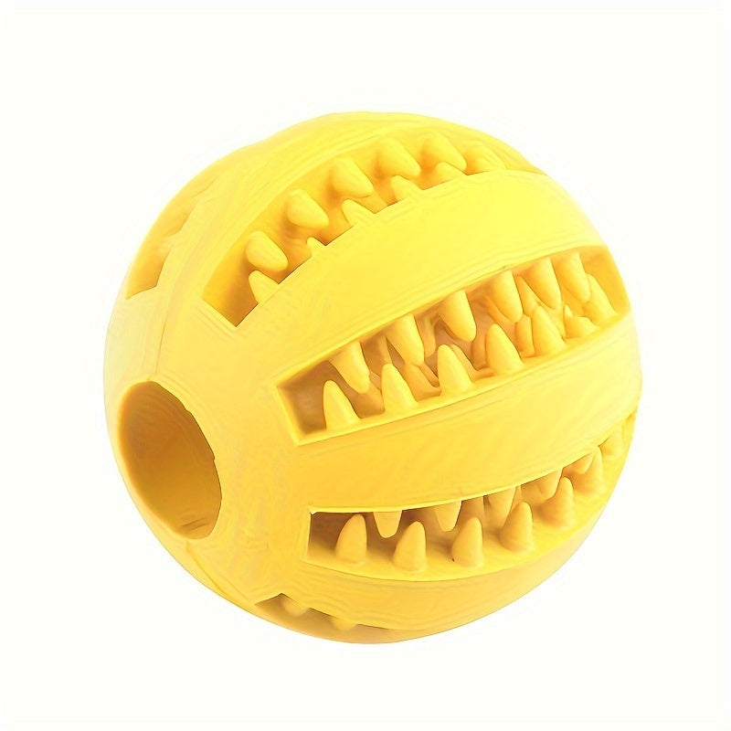 [Interactive Toy] Interactive Dog Ball Toy | 1pc | Durable Plastic | Treat Dispenser, Chew & Tooth Cleaning | Fun and Healthy Play for Puppies and Dogs | All Breeds | Cartoon Design | Functional Pet Accessory