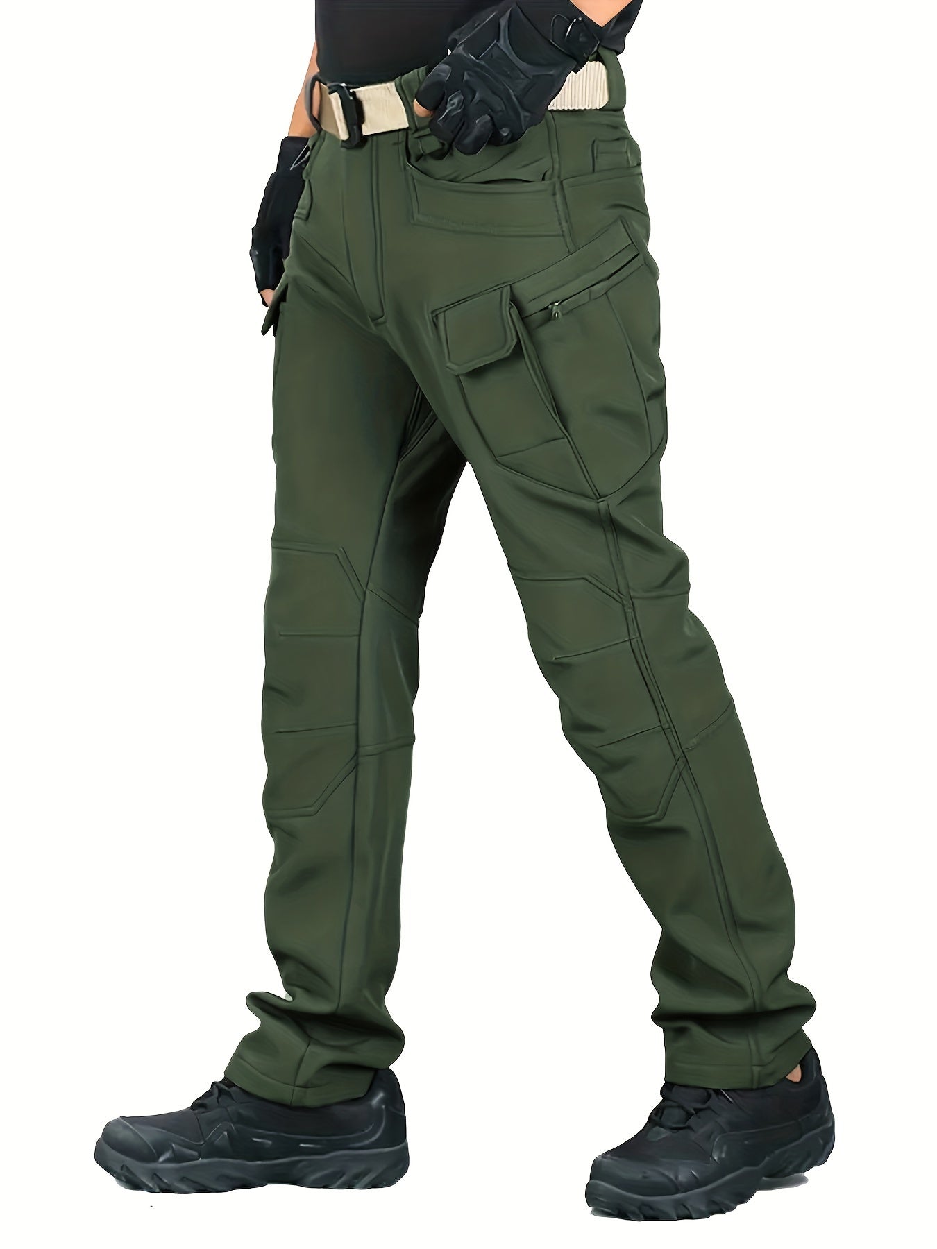 Warm & Cozy Thermal Cargo Overalls - Stretchy, Multi-Pocket Design for Men - Perfect for Winter Outdoor Adventures, Hiking, Camping, and More