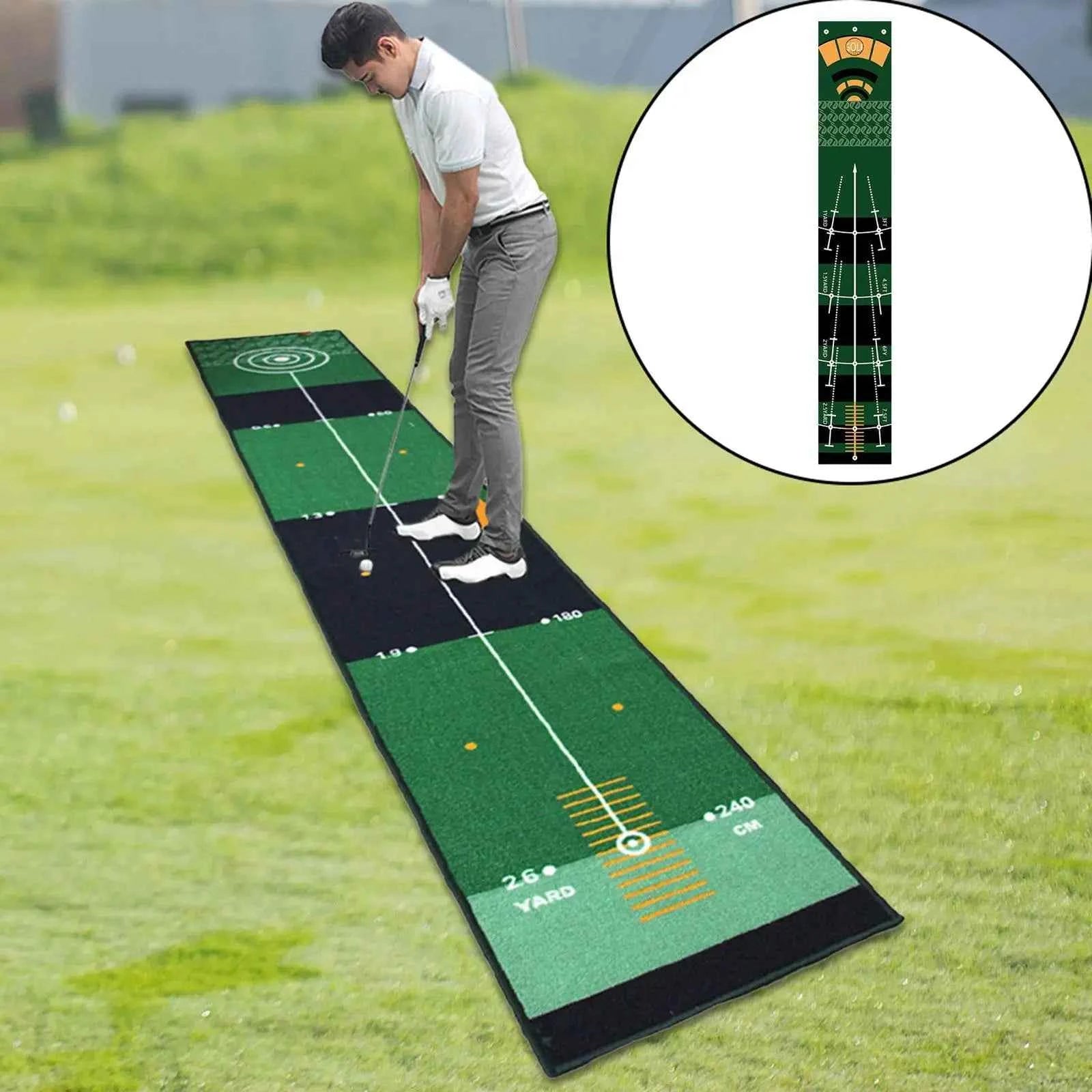 Golf Putting Mat Gift for Golfer Golfing Accessory Lightweight Portable Improve Putting Accuracy Training Aid for Park Lawn Home