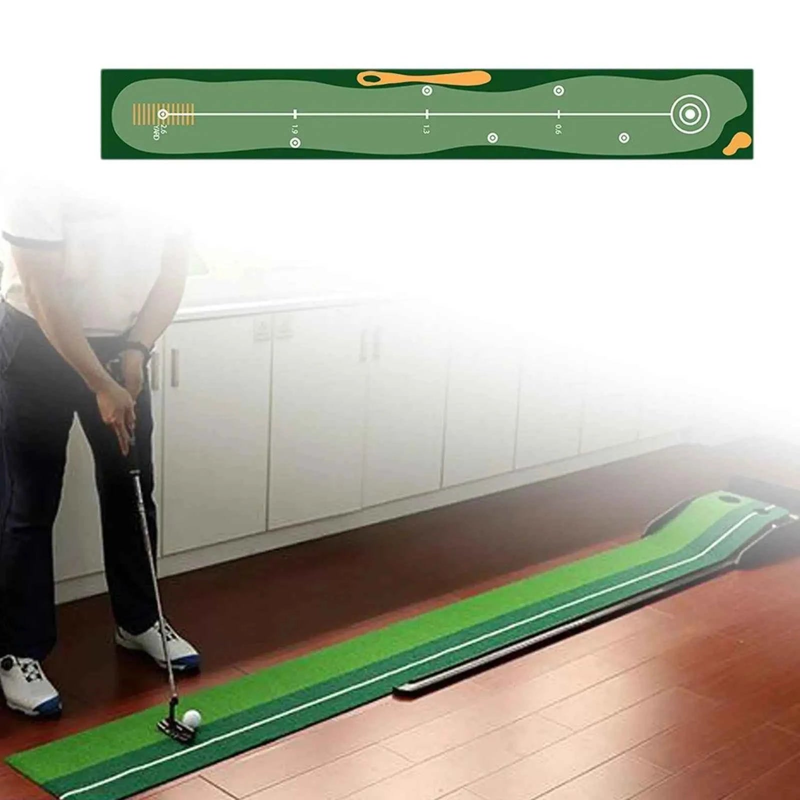 Golf Putting Mat Gift for Golfer Golfing Accessory Lightweight Portable Improve Putting Accuracy Training Aid for Park Lawn Home