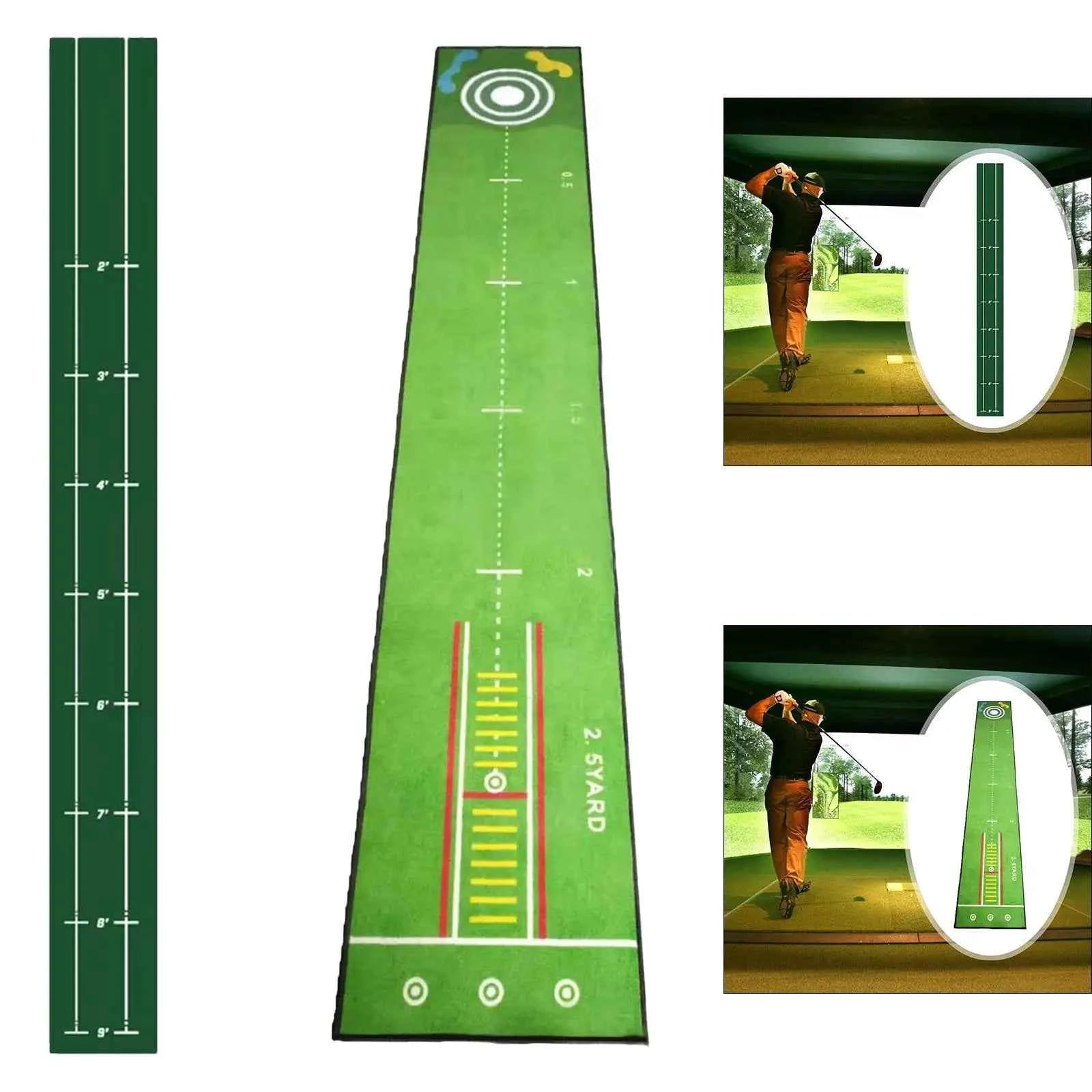 Golf Putting Mat Gift for Golfer Golfing Accessory Lightweight Portable Improve Putting Accuracy Training Aid for Park Lawn Home