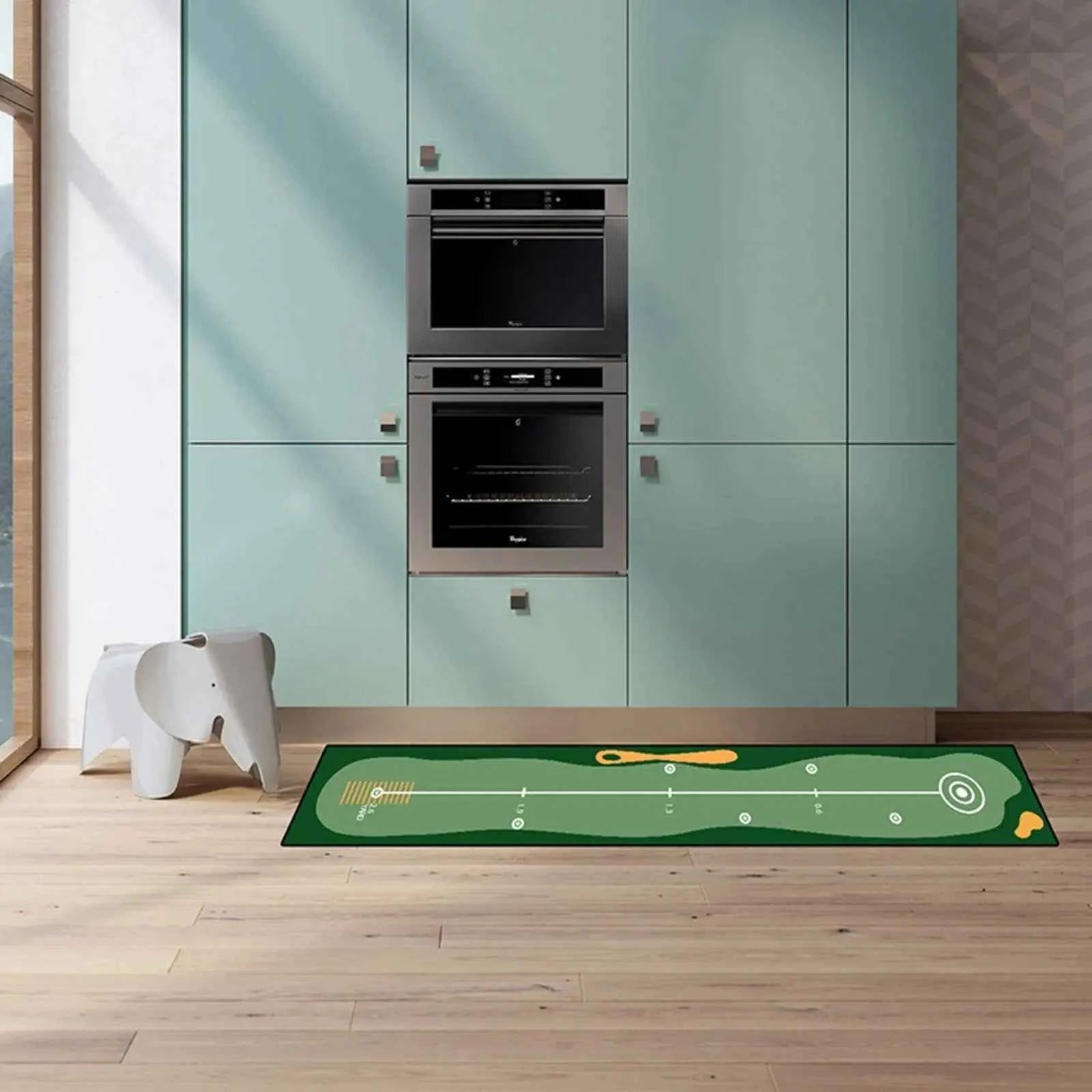 Golf Putting Mat Gift for Golfer Golfing Accessory Lightweight Portable Improve Putting Accuracy Training Aid for Park Lawn Home