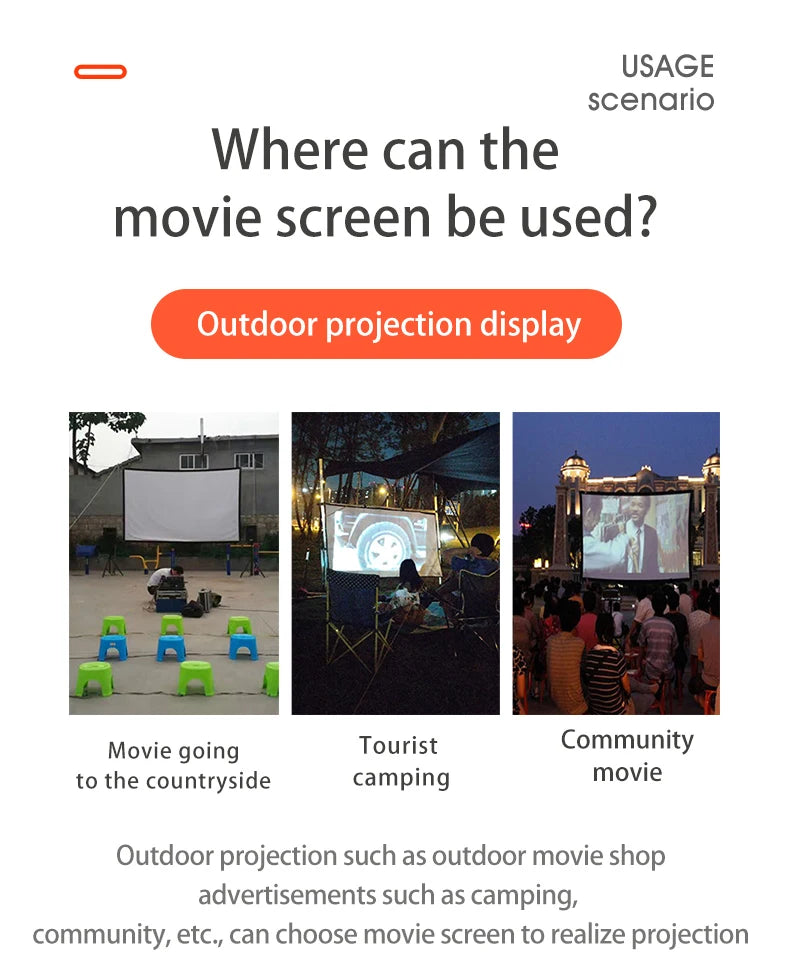 Projection Curtain 16 9 Ratio High-Density 60-200 Inch - YourGiftIdeasUK