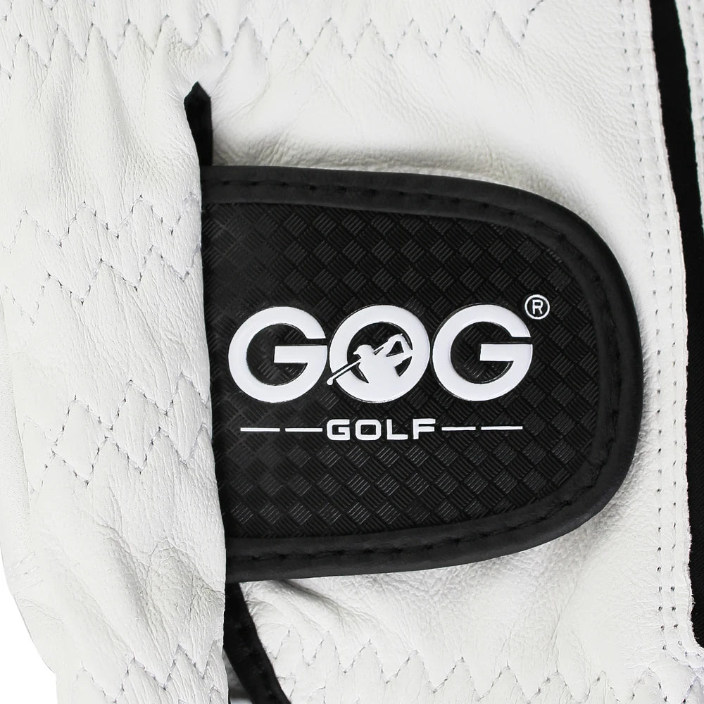 ProGrip Sheepskin Golf Gloves - Luxury Black/White