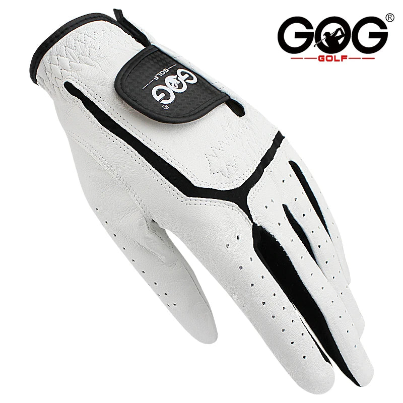 ProGrip Sheepskin Golf Gloves - Luxury Black/White