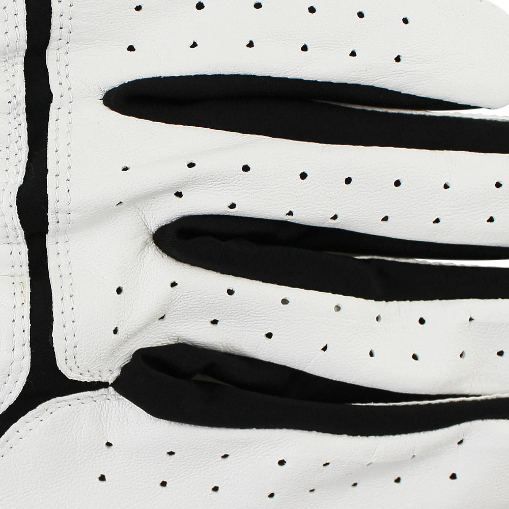 ProGrip Sheepskin Golf Gloves - Luxury Black/White