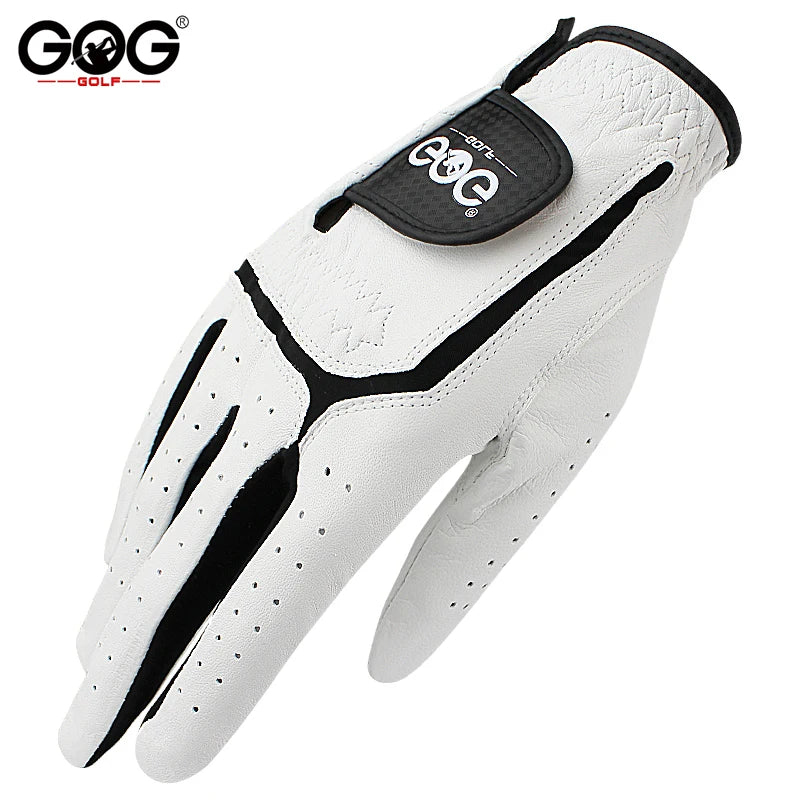 ProGrip Sheepskin Golf Gloves - Luxury Black/White