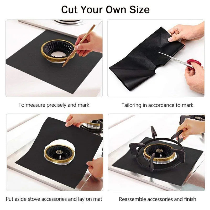 2pcs/4pcs Gas Stove Protector Cooker cover liner Clean Mat Pad Kitchen Gas Stove Stovetop Protector Kitchen Accessories - Your Gift Ideas