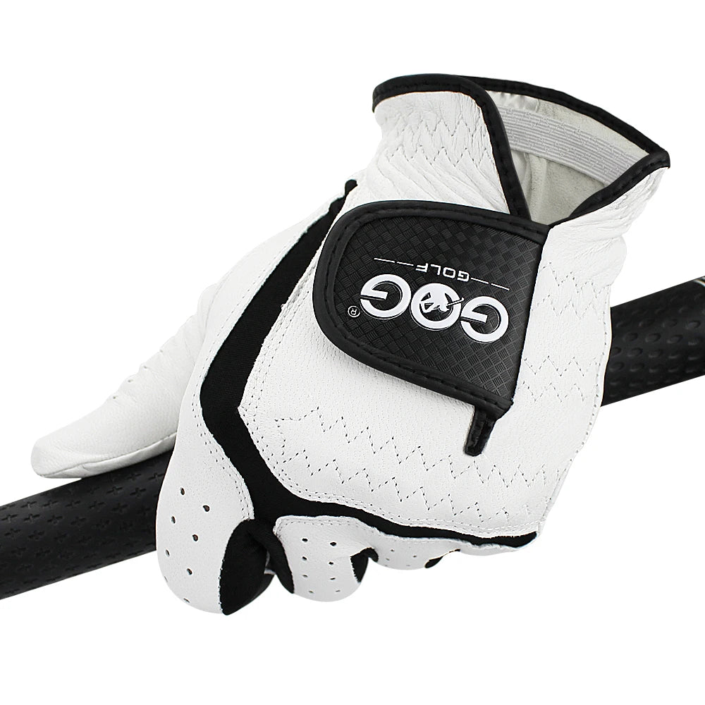 ProGrip Sheepskin Golf Gloves - Luxury Black/White