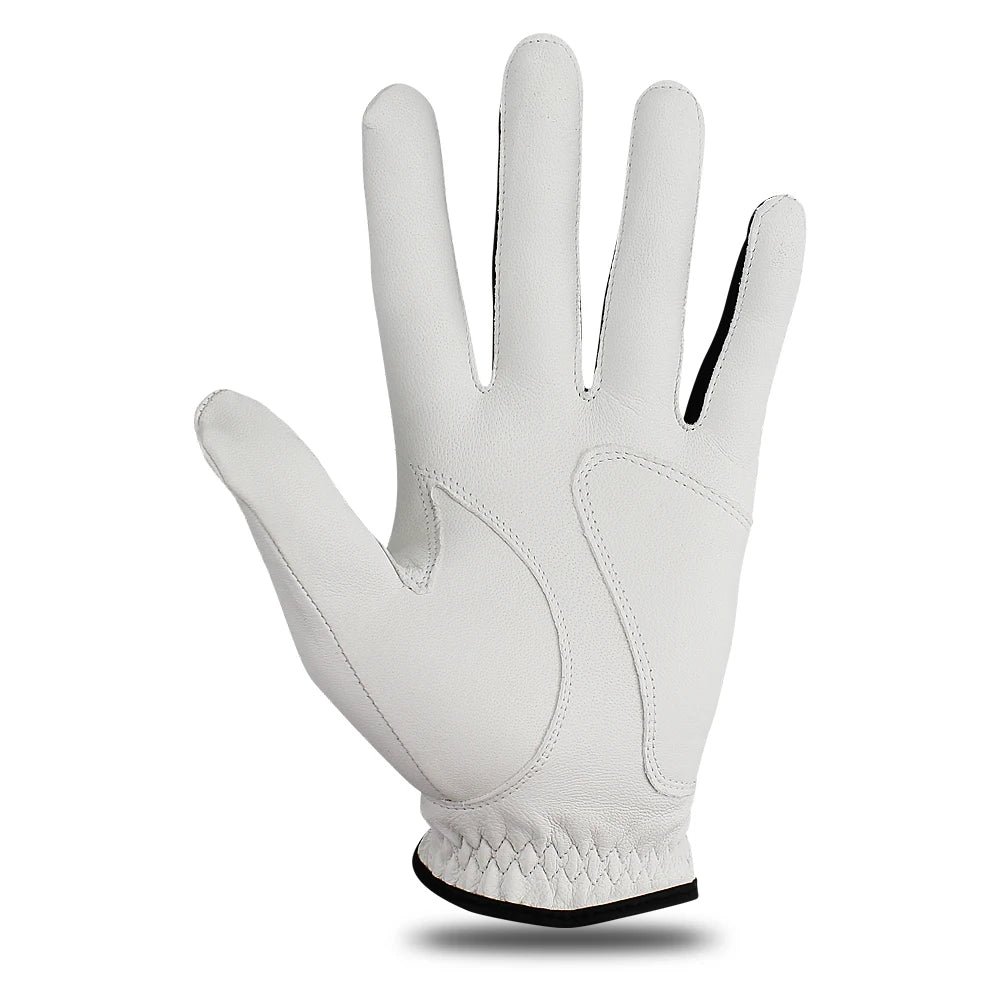 ProGrip Sheepskin Golf Gloves - Luxury Black/White