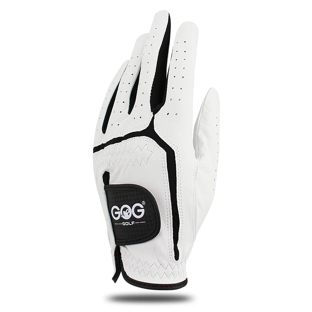 ProGrip Sheepskin Golf Gloves - Luxury Black/White