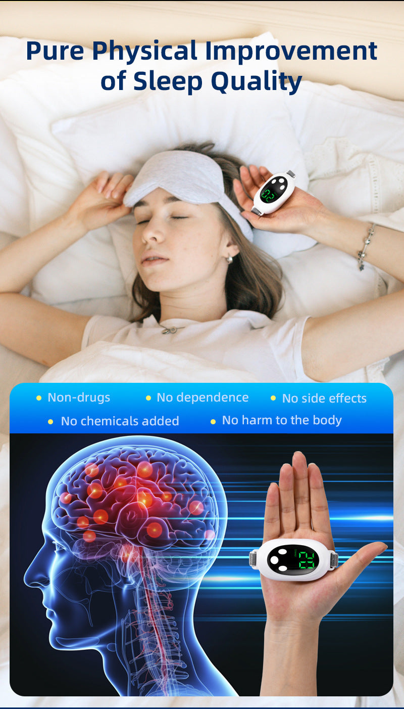 Two modes, 20 levels of intensity, intelligent sleep device, anxiety relief, neurological sleep, insomnia, and soothing device
