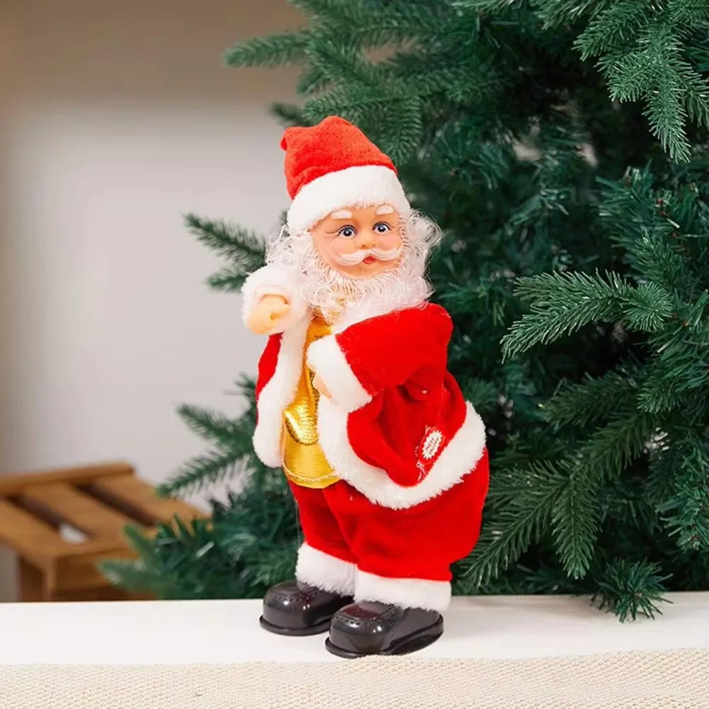 Electric Santa Claus Twerking Shaking Xmas Figurine Doll Dancing Christmas Music For Christmas Decor
