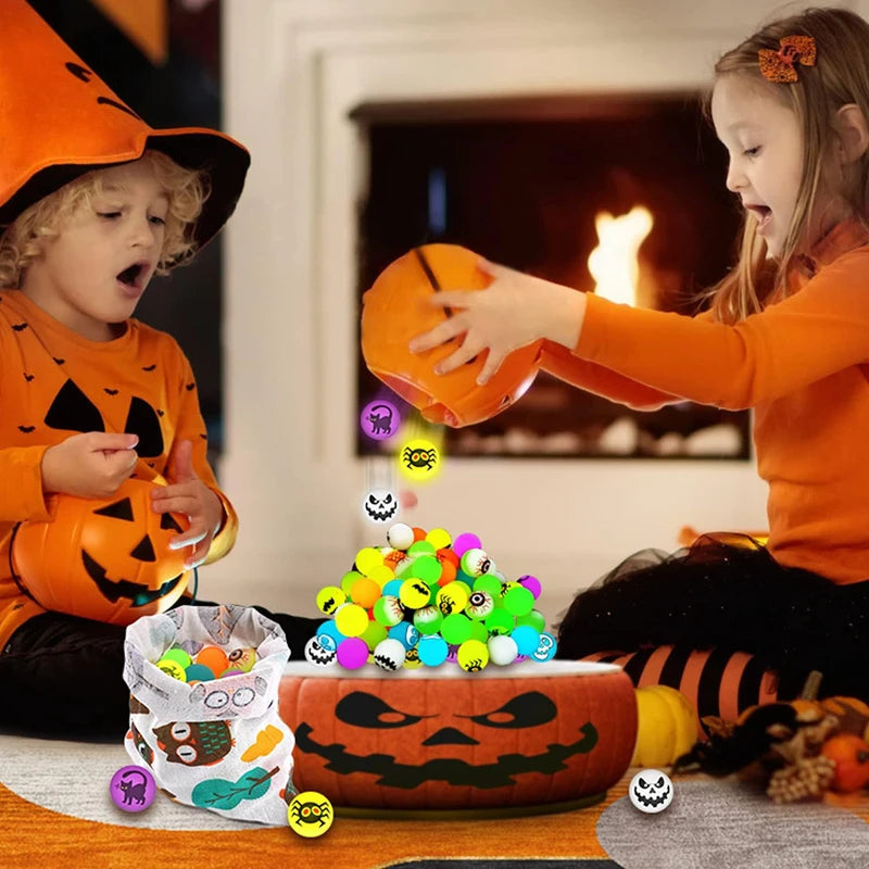 100-10Pcs Halloween Glow in The Dark Bouncing Balls - YourGiftIdeasUK