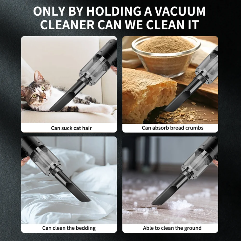 15000PA Compressed Air Dust Collector Handheld vacuum cordless High power, car vacuum cleaner Hairdryer Mini portable - Your Gift Ideas