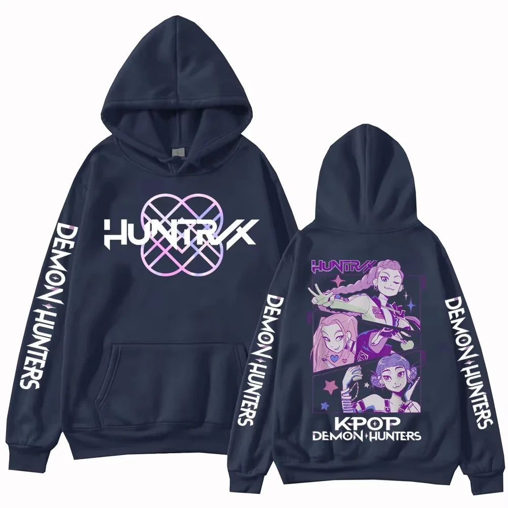 2025 summer Anime K-Pop Demon Hunters Hoodie Harajuku Hip Hop Pullover Tops Sweatshirt UNISEX Alphabet sportswear Fashion Trends