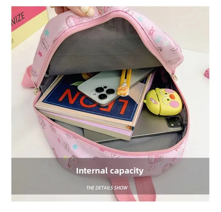 New Large Capacity Children's Backpack Lovely Primary School Student Bag Kindergarten Double Shoulder Bag Bubble Mart Bag