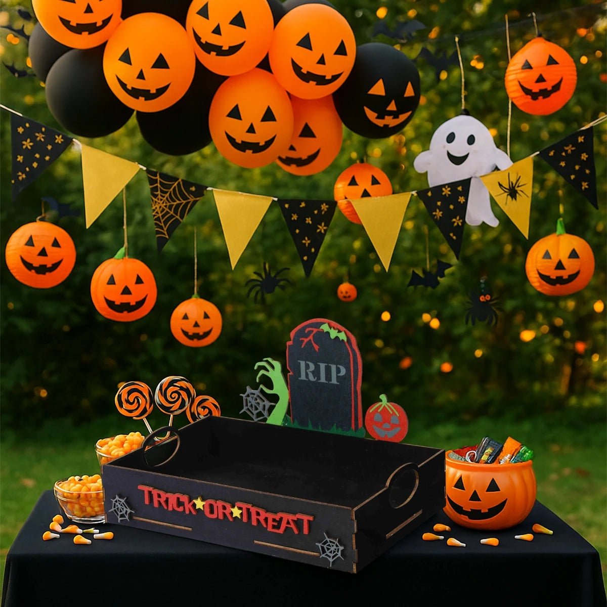 Halloween Wooden Candy Tray - YourGiftIdeasUK