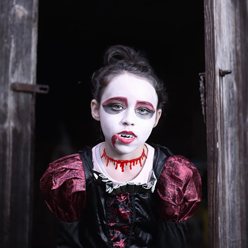 Halloween Decoration Bloody Necklace Horror Dripping Blood - YourGiftIdeasUK
