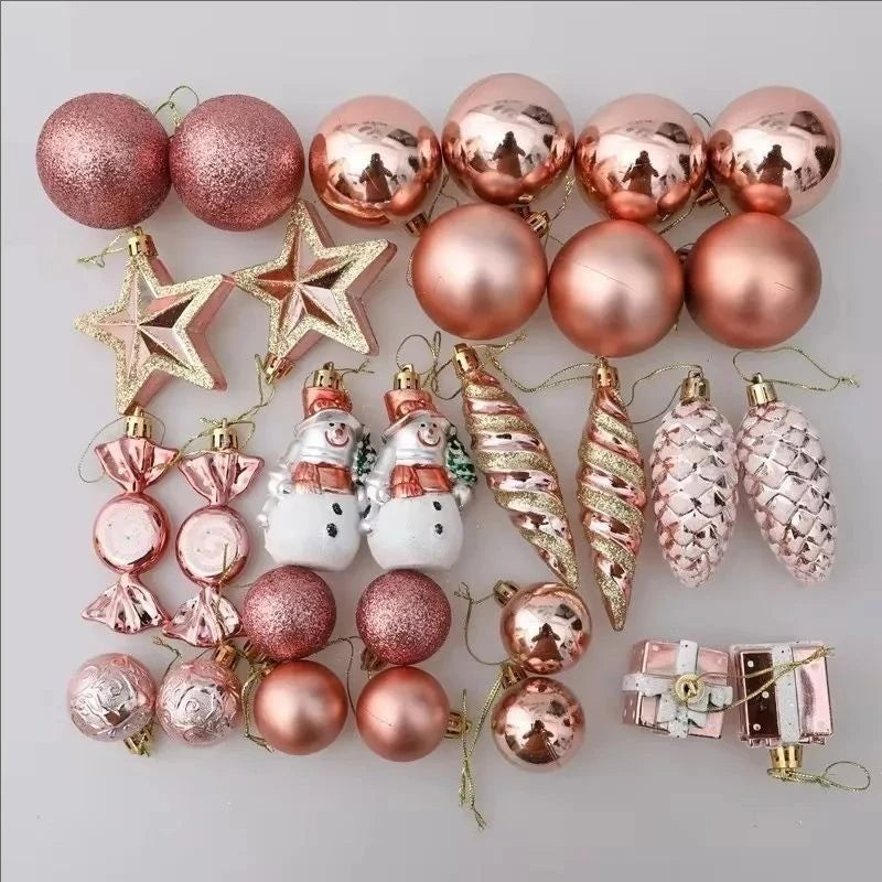 20/29pcs Christmas Ball Decoration Hanging Christmas Tree Pendant Ornaments For Home Gifts Accessories