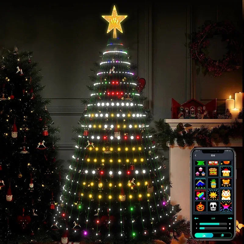 2.1M LED Christmas Tree Decorative Light Lntelligent IDeal LED APP Application Control DIY Lmage Light String for Quick Shipping - YourGiftIdeasUK
