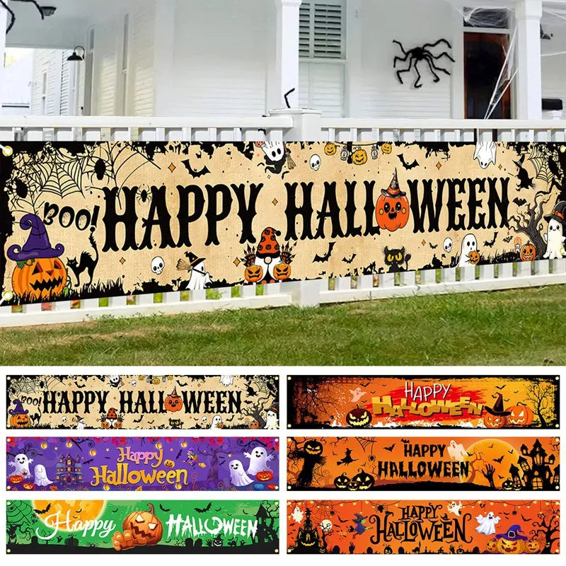 Ghost Halloween Pumpkin Banner - YourGiftIdeasUK