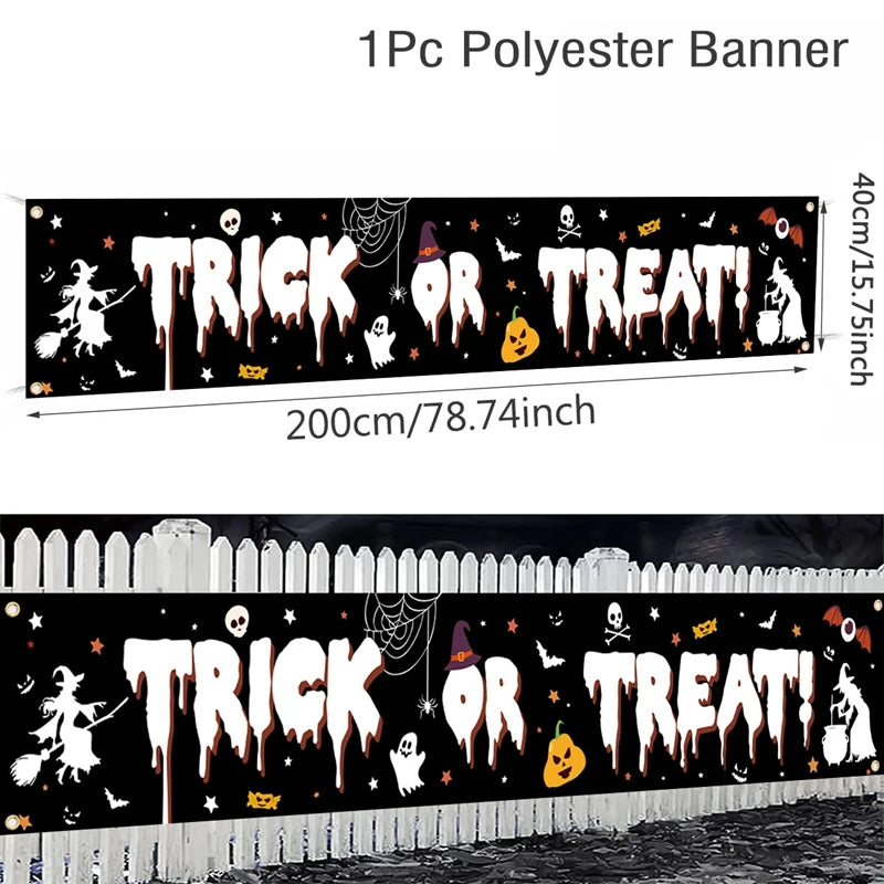 Ghost Halloween Pumpkin Banner - YourGiftIdeasUK