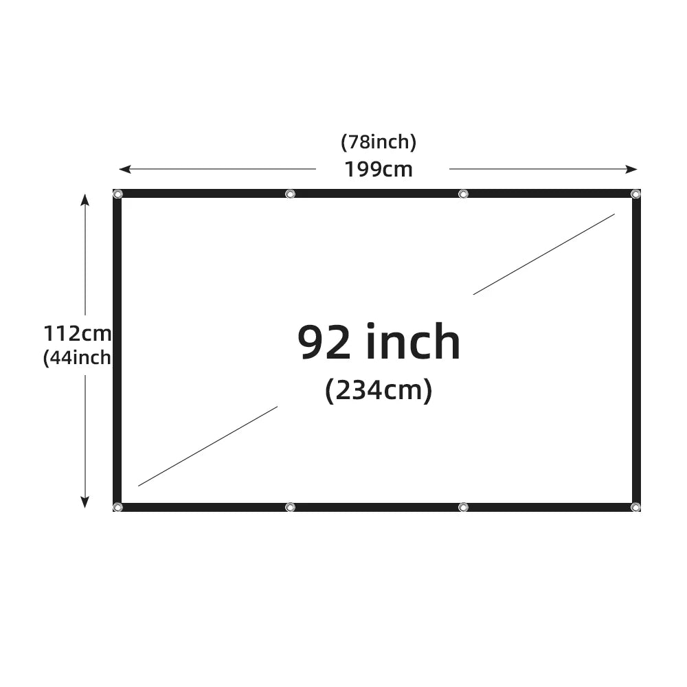 Projection Curtain 16 9 Ratio High-Density 60-200 Inch - YourGiftIdeasUK
