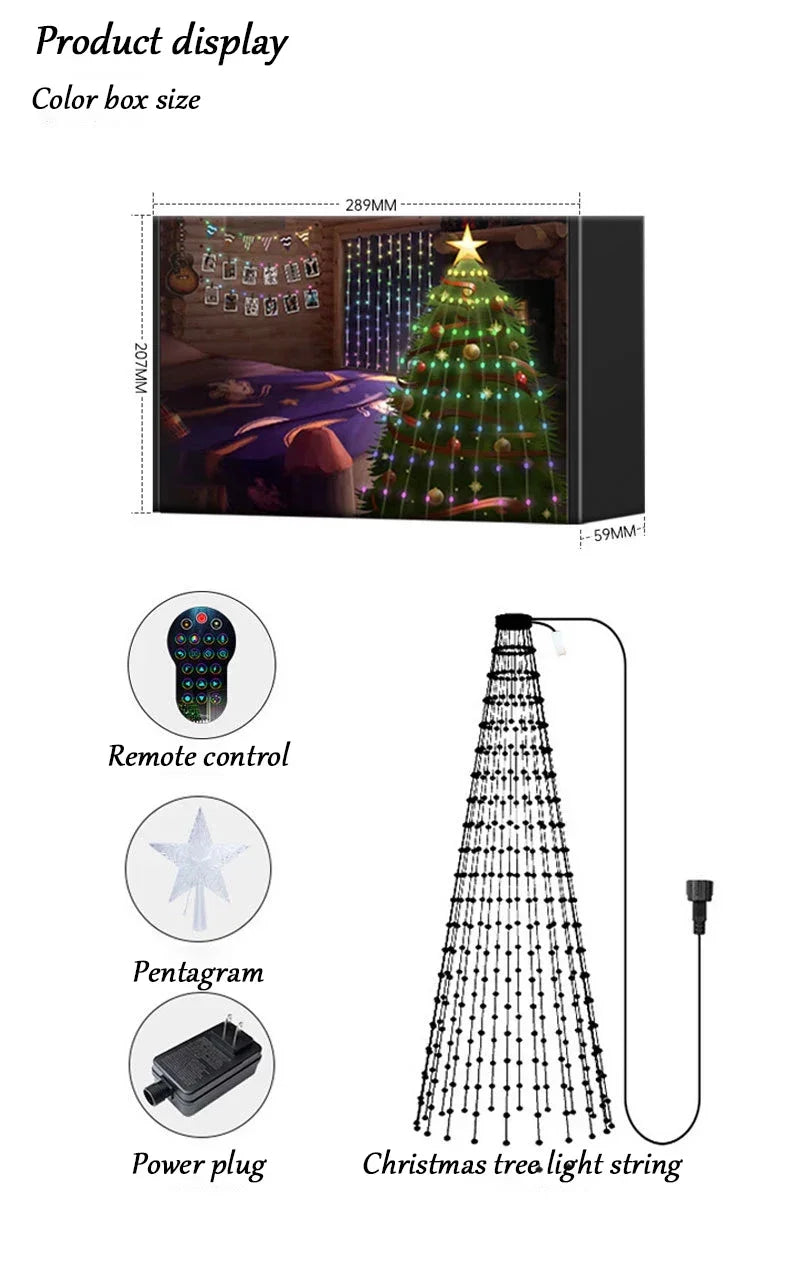 2.1M LED Christmas Tree Decorative Light Lntelligent IDeal LED APP Application Control DIY Lmage Light String for Quick Shipping - YourGiftIdeasUK
