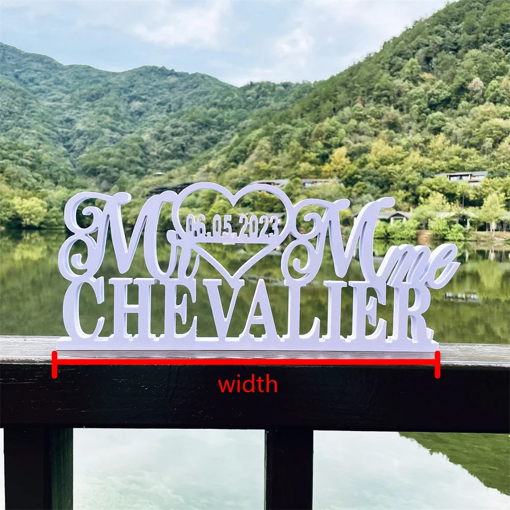 White PVC Wedding Table Sign