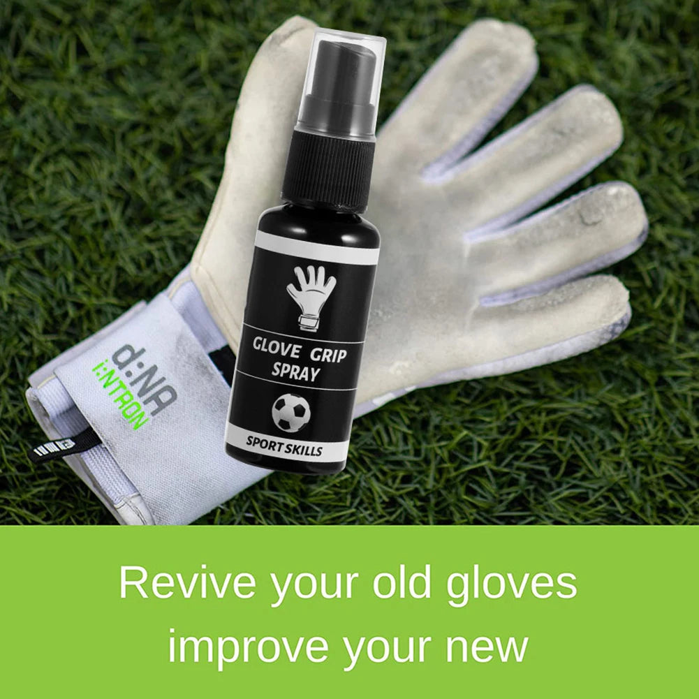 Goalkeeper Glove Grip Spray Goalkeeper Gloves Glue Anti Slip Latex Gloves Spray Enhance Sticky for Wet Conditions