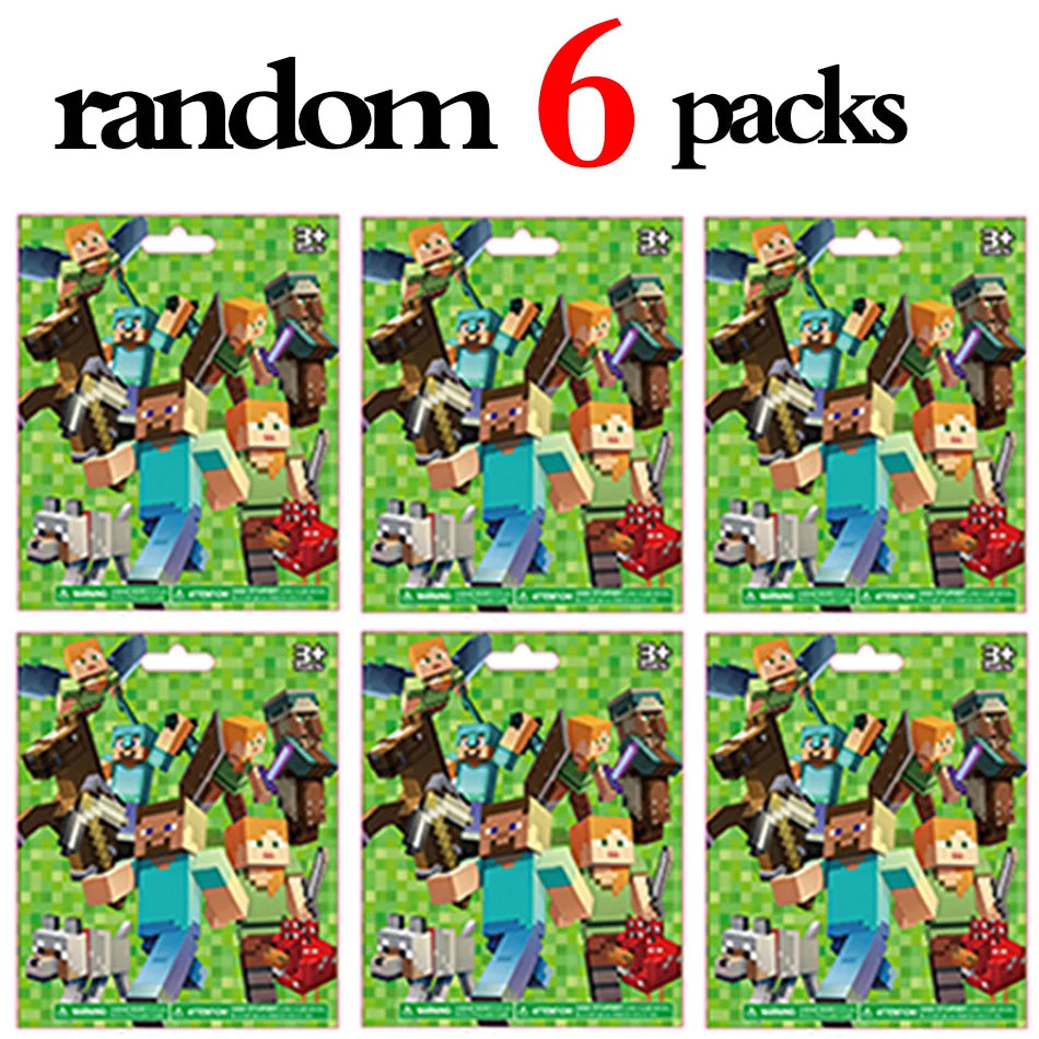 2-24pcs Anime Minecraft Figure Blind Box Action Figurine Doll Kits Collection PVC Model Toys Wholesale children Birthday Gift