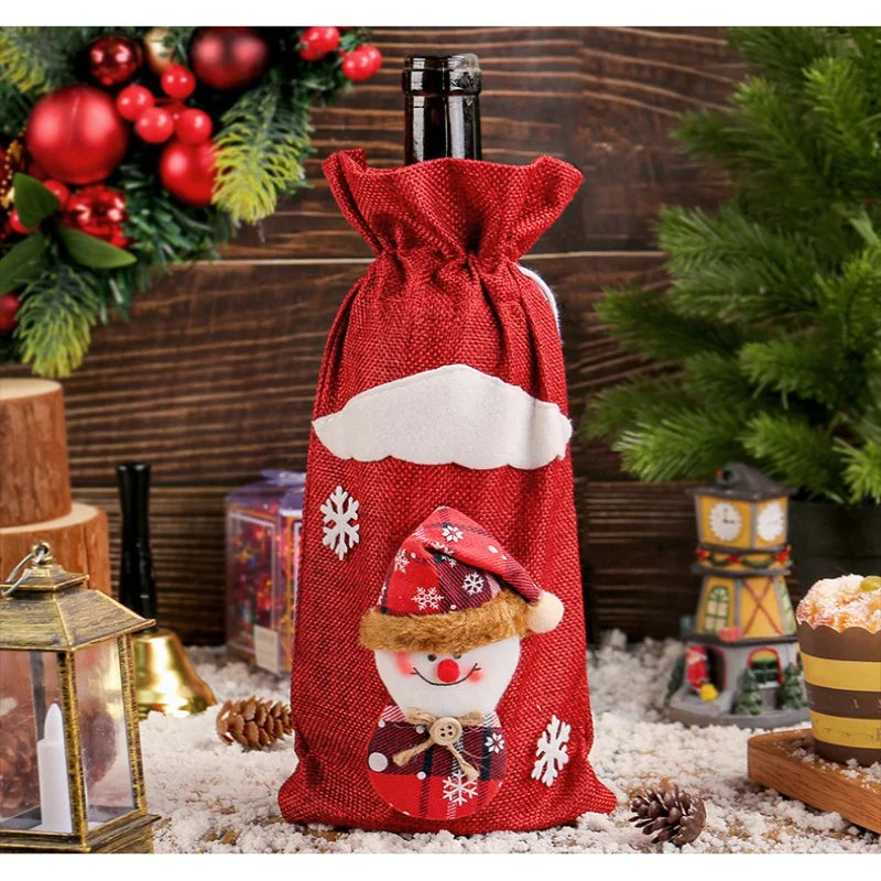 2025 Christmas Cutlery Holder Santa Claus Snowman Tableware Decoration Home Party Supplies Christmas Hat Deco Gift Bags Ornament - YourGiftIdeasUK