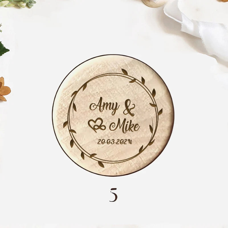 Custom 10pcs Wooden Wine Cork Stoppers with Thank You Card Wedding Party Baptism Ideas Personalized Gift for Guests in Bulk