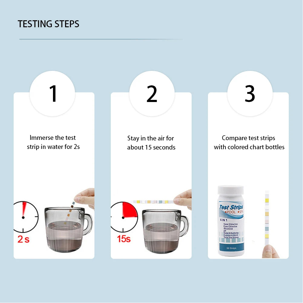 SwimSafe Pool & Spa pH Test Strips - 50/100 Pack