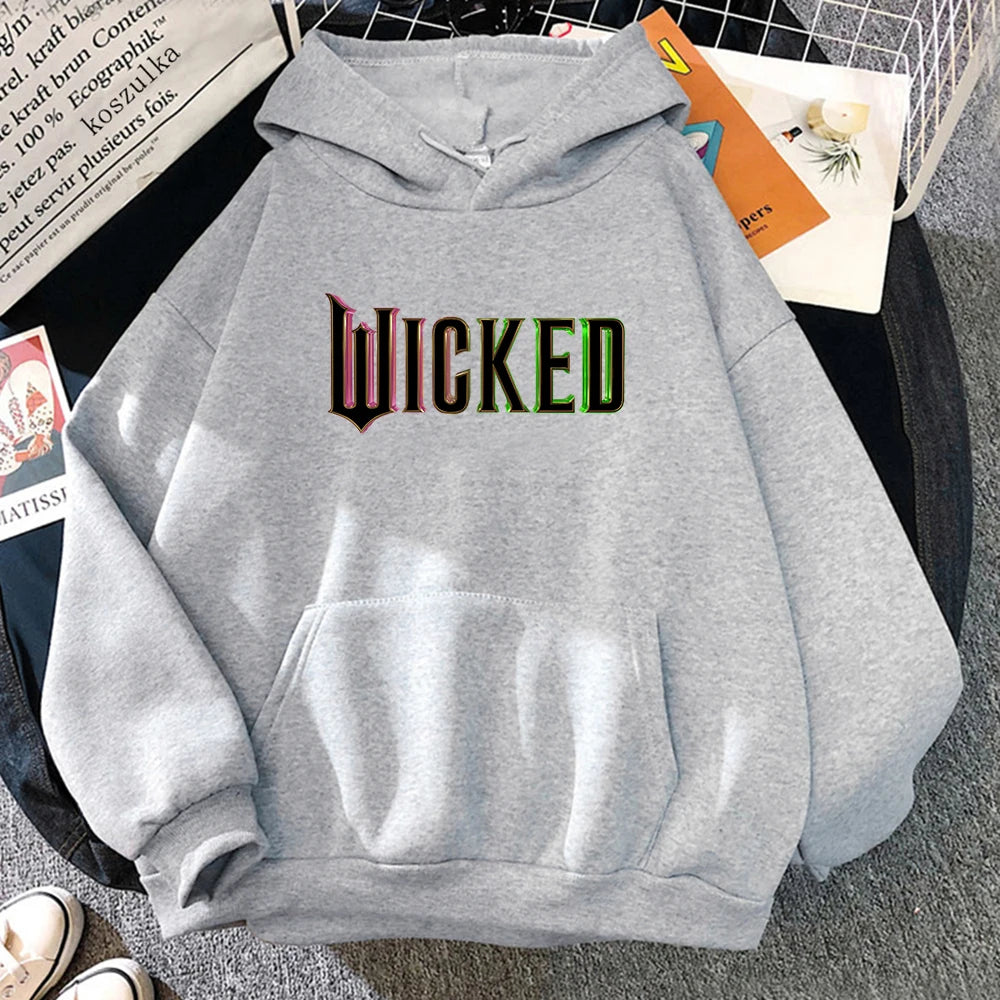 Wicked Fantasy Movie Letter Hoodie 2025 Retro Women_men Hoodies Unisex Sweatshirt Vintage Aesthetic Harajuku Winter Clothes - YourGiftIdeasUK