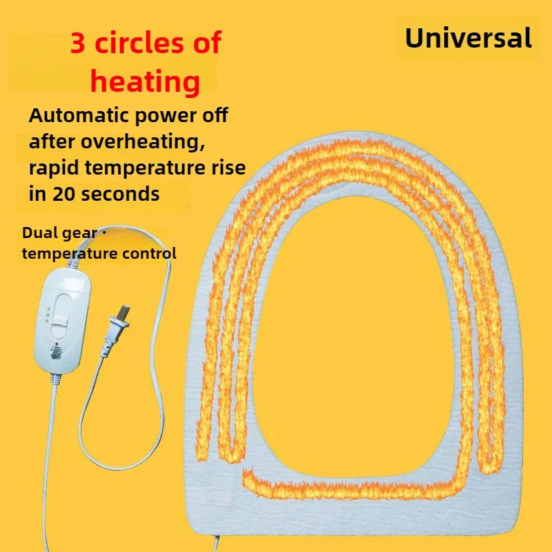 53W Intelligent Plug-in Toilet Seat Heated Constant Temperature Toilet Seat Winter Quick Heating Plate Mat Cold and Warm - Your Gift Ideas
