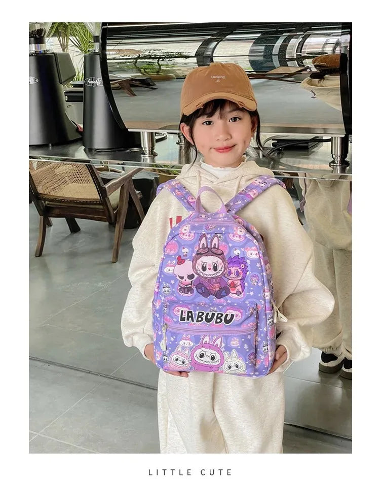 New Large Capacity Children's Backpack Lovely Primary School Student Bag Kindergarten Double Shoulder Bag Bubble Mart Bag