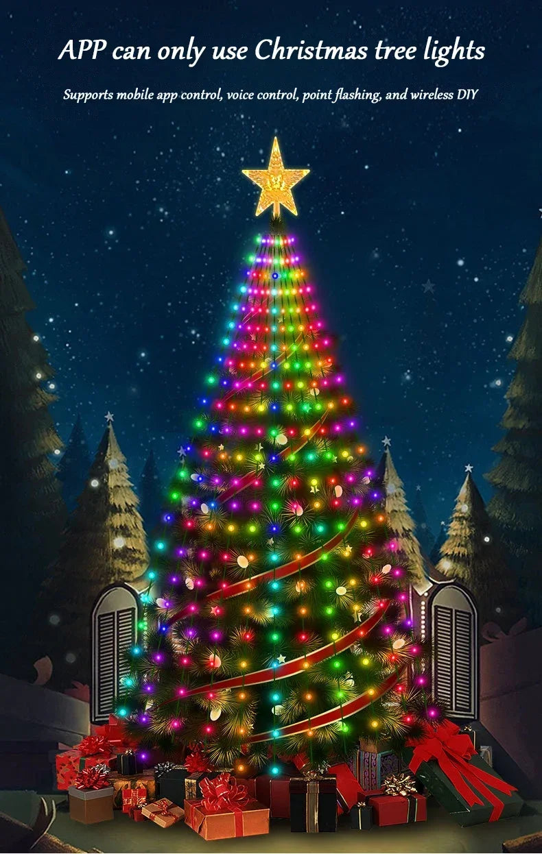 2.1M LED Christmas Tree Decorative Light Lntelligent IDeal LED APP Application Control DIY Lmage Light String for Quick Shipping - YourGiftIdeasUK
